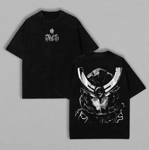 Gurren Lagann Oversized Washed T-Shirt Ver "No Text " | Heavyweight 230gsm Cotton | Kamina, Simon & Mecha Drill Core Graphic | Retro Y2K Anime Streetwear | Loose Fit | Breathable Pre-Washed Fabric | Crew Neck | Premium Print | Limited Edition Drop