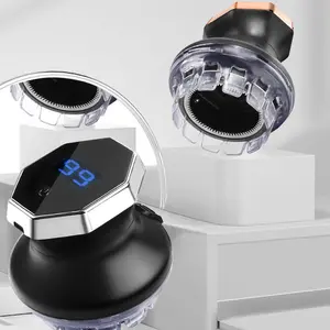 Circular Electric Hair Clipper with LED Display - Fully Automatic Trimming, 360-Degree Cutting, Stainless Steel Blades, Adjustable Length, Fast Charging