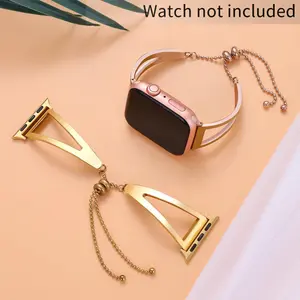 GIROUETTE Fashion Decorative Watch Band (Band Only), 1 Count Stylish Elegant Design Watch Band for Women, Replacement Watch Band for Apple Watch Series 9 8 7 6 5 4 3 2 1 SE SE2