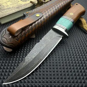 [Exquisite|High-end] 1 high-end and exquisite wooden handle outdoor kitchen knife | Suitable for outdoor travel, picnics and camping, portable | Perfect gift!