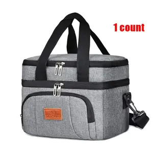 Portable Thermal Insulated Food Bag, Reusable Cooler Tote for Outdoor Travel, Picnic & Camping, Leak-Proof Lunch Bag with Zipper, Ideal for Hiking, BBQ, and Picnic Supplies, Durable Lunch Bags, Camping Equipment, Camping Gear, Picnic Essentials