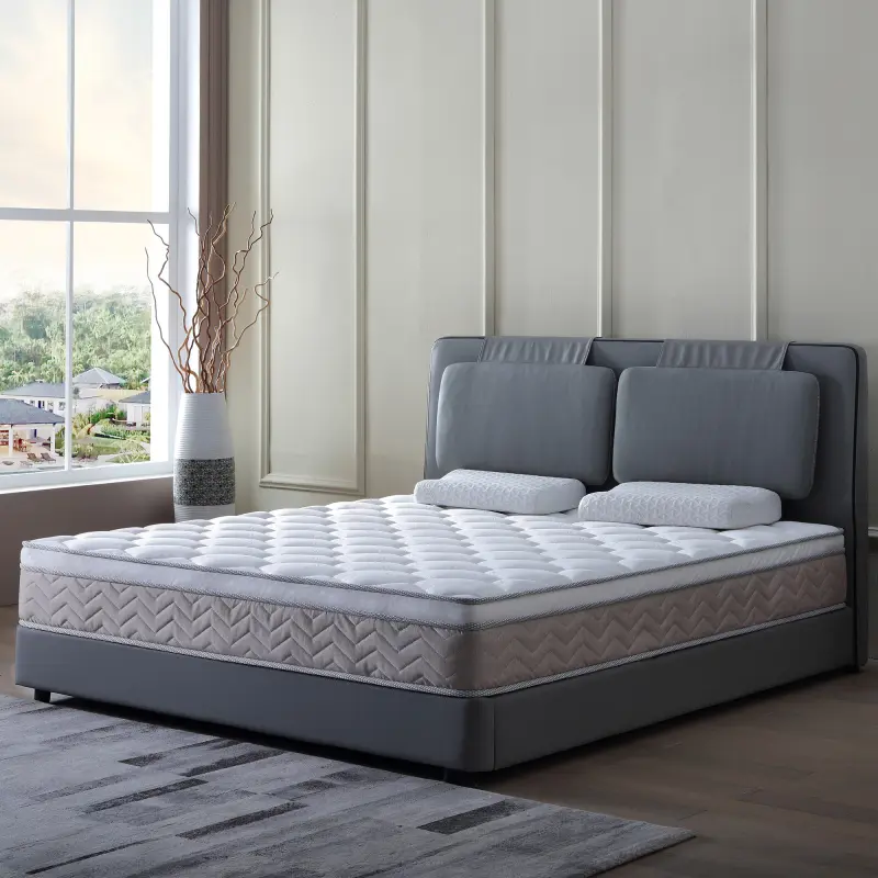 Queen Size Hybrid Mattress in a Box (60x80 in, 12-in Thick) - Individual Pocket Coils, Medium Firm Flex-Gel Memory Foam, Self-Cooling Breathable Fabric, Ergonomic Posture Pressure Point Ease, Edge Support, Additive-Free, Mattress Queen Size, Queen Mattres