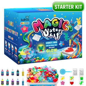 Kiditos Magic Water Elf Multi-Pack Kit for Kids, M-Version DIY Aqua Gel Water Pets Craft Toy with Size Options Ages 3+
