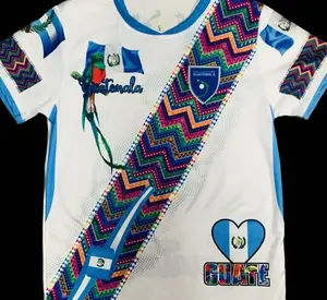 CAMISETA TÍPICA DE GUATEMALA BLANCA  2023 TALLAS PARA HOMBRE/ GUATEMALA JERSEY 9UW EMW