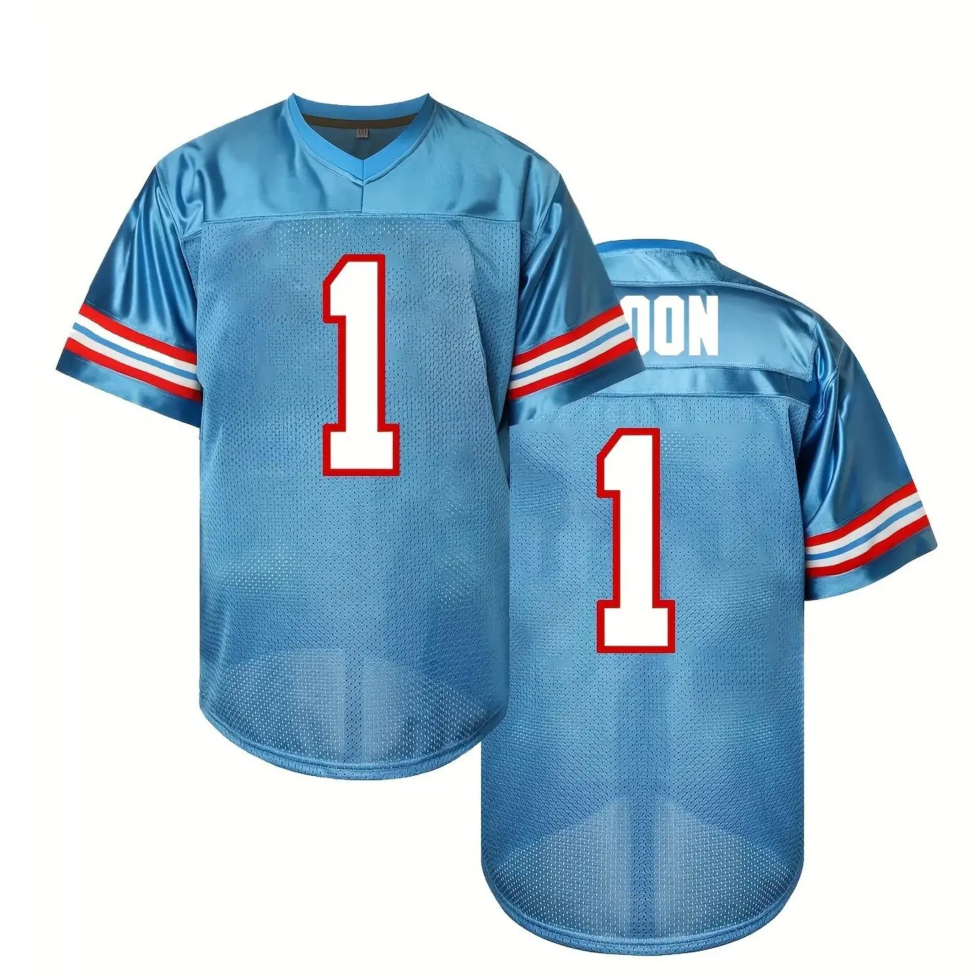 Men's #1 Moon Blue football Jersey - Breathable, Embroidered Sportswear for Training & Competition,travel essentials,camping essentials