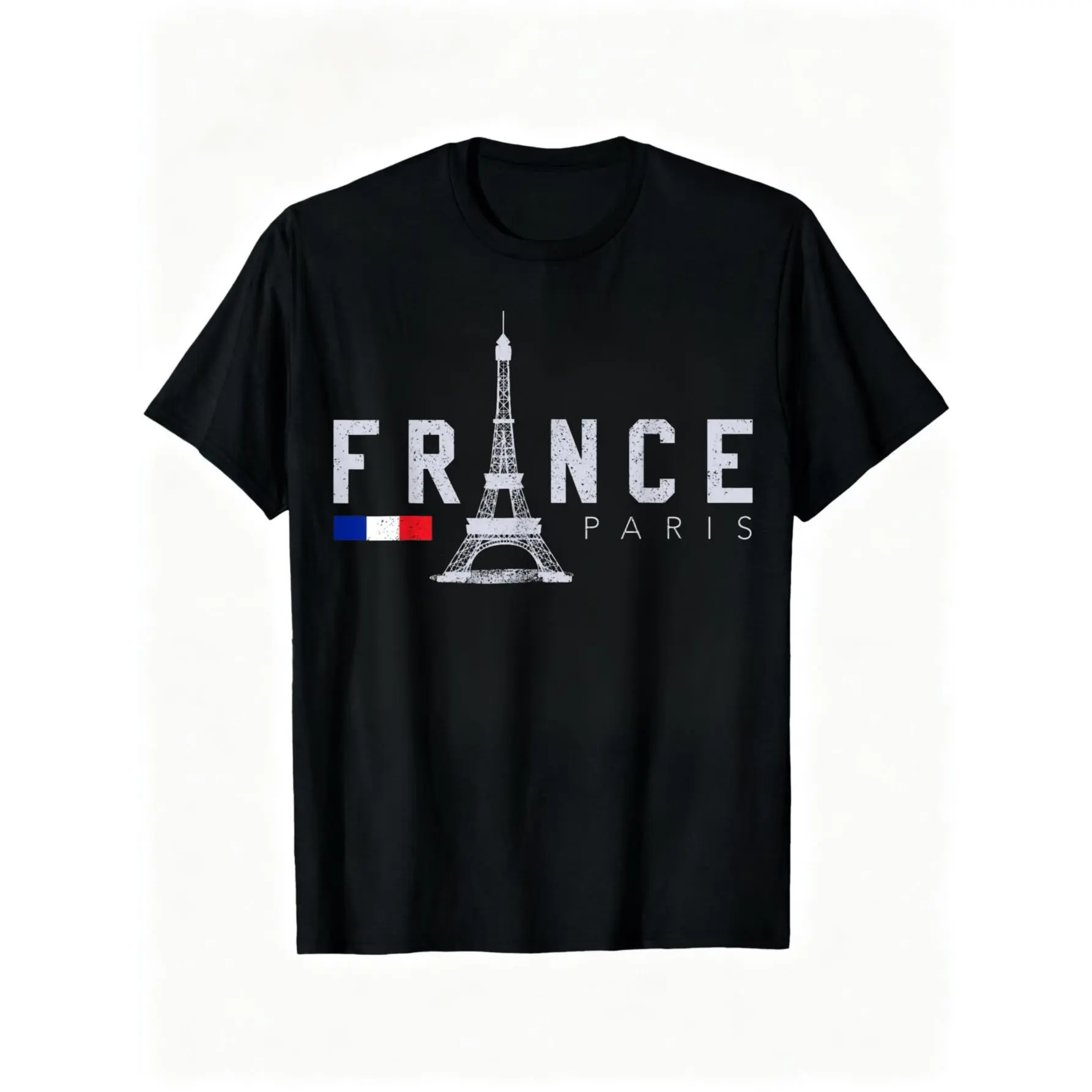 100% Cotton France Paris T-Shirt French Flag Eiffel Tower Souvenir Gift T-Shirt