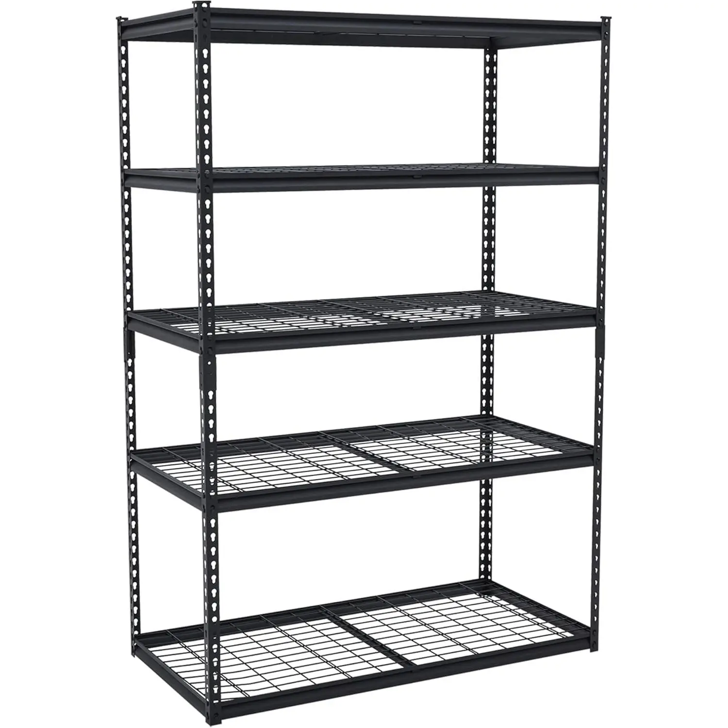 48"x24"x72" Heavy Duty Garage Shelving, 5-Tier Adjustable Wire Shelf with 2500 lbs Capacity, Industrial Metal Storage Rack for Garage, Basement, Warehouse