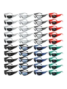 40 pairs of unisex sports sunglasses, featuring Y2K retro style, available in multiple colors, with UV400 protection, suitable for various outdoor activities, high-end designer glasses, offering luxurious and comfortable wearing experience, Sports Eyewear