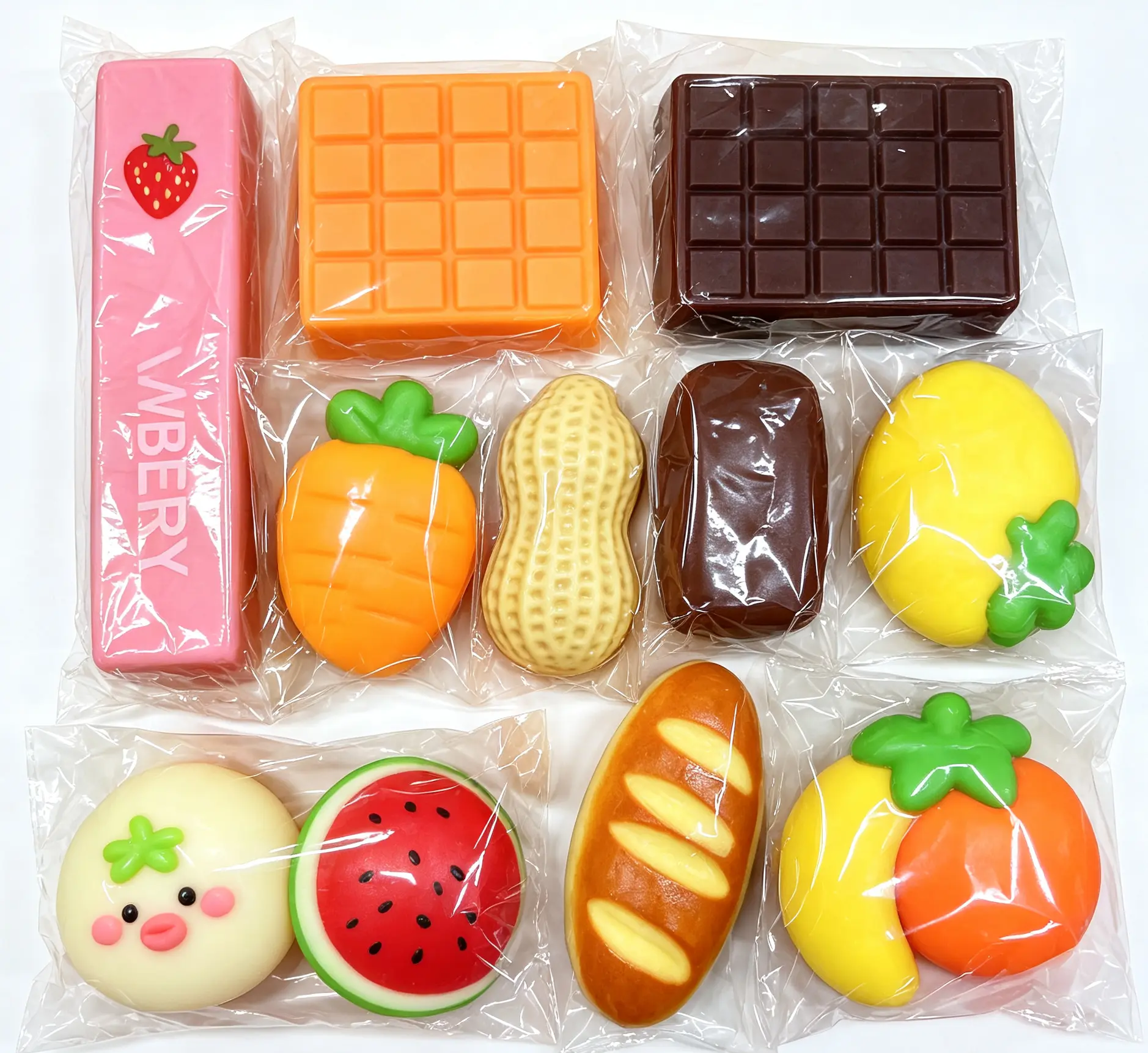 JUST IN LIVE Cute Squishies Pack - Multiple Slow-Rising Kawaii Stress Relief Squishy, Sensory Stress Reliever, Fidget Collectible Figurines (Cute Looks Make Squeezing Fun)
