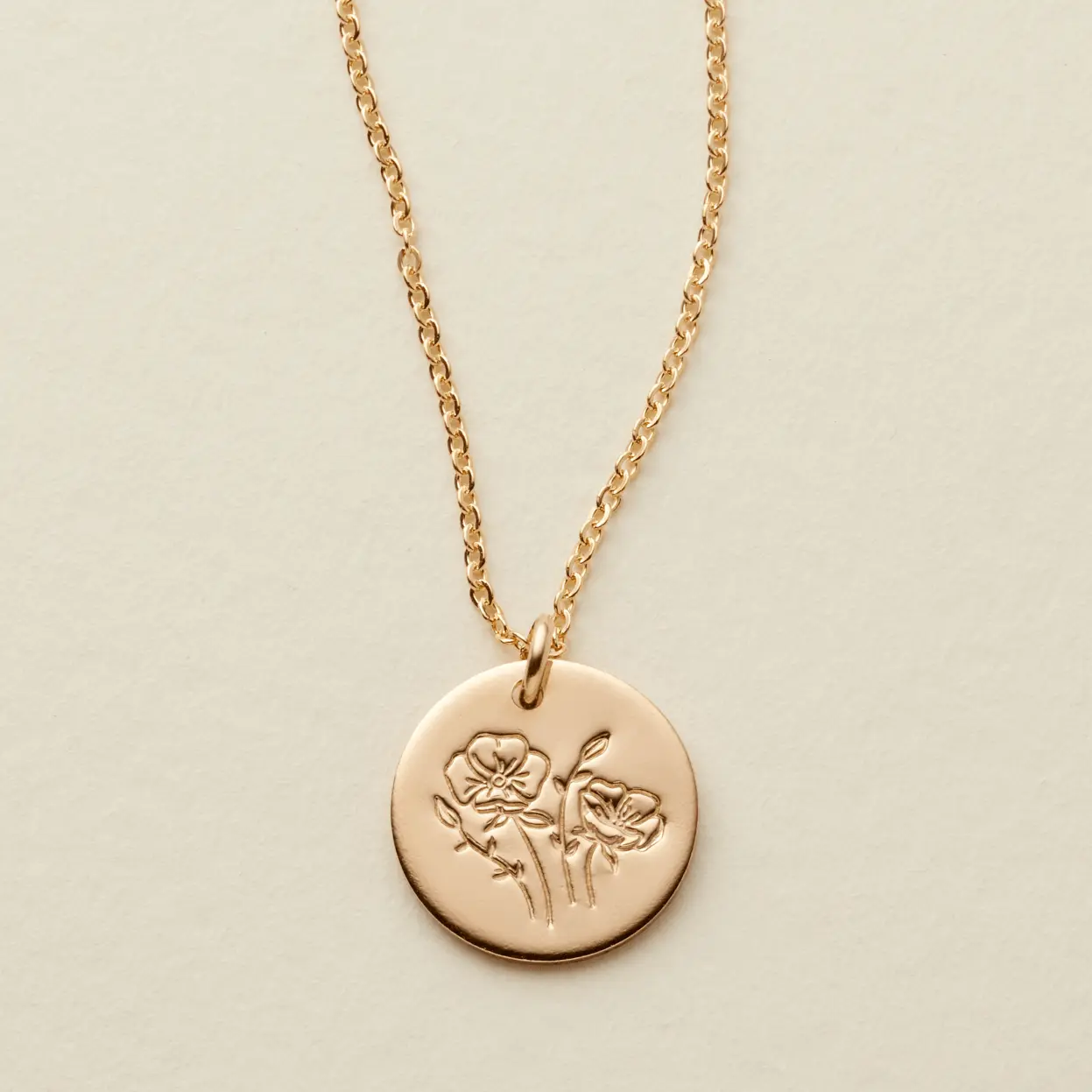 August Birth Flower Necklace