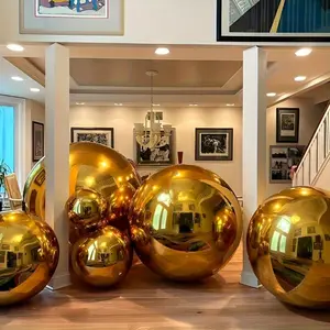 5 x 32inch Gold Inflatable Mirror Balloons - Disco Party Decorations for Weddings, Birthdays, and Events - Reusable Hanging Balloons, Sparkling Celebration Decorations balloons balloon party  decorations