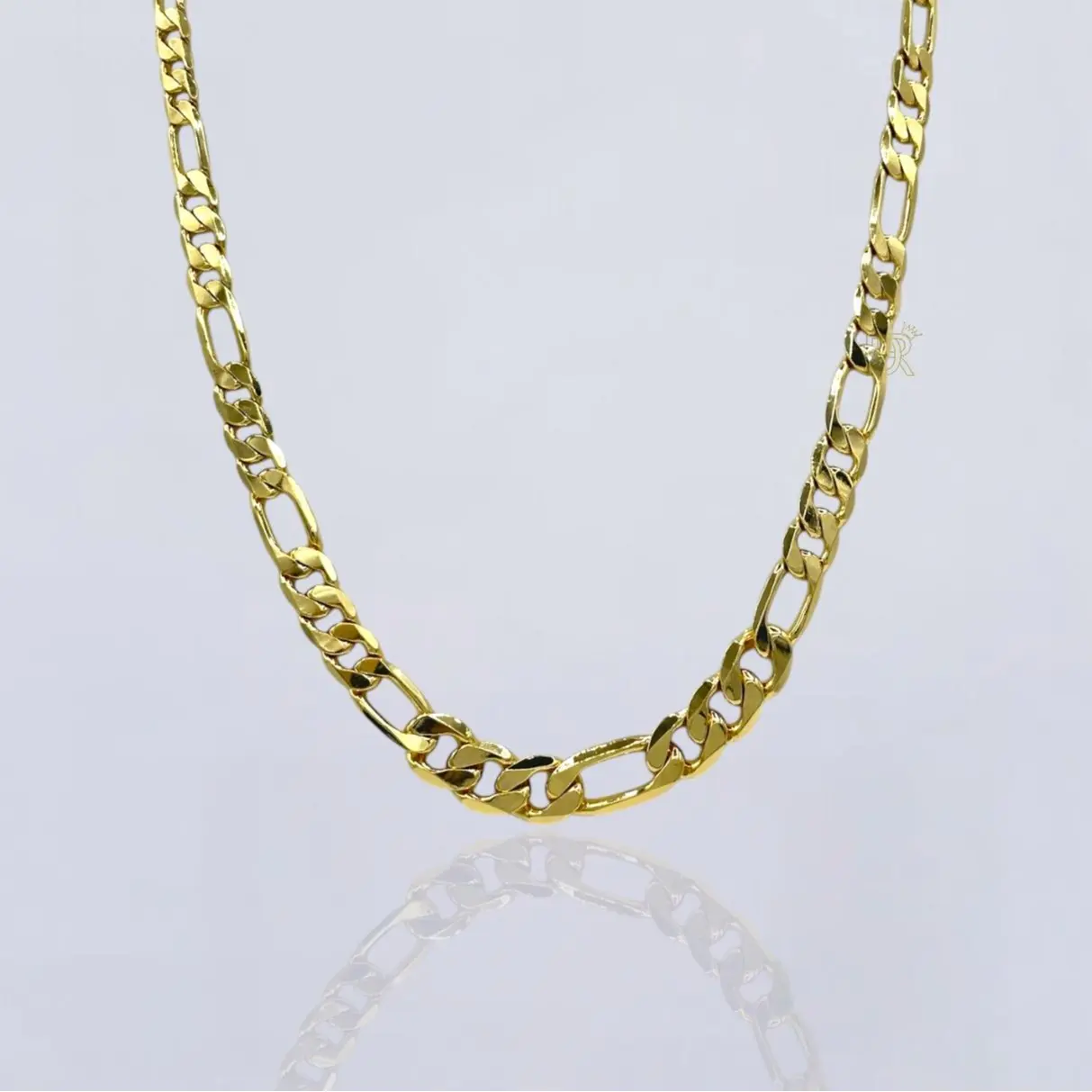 DIDIRAY 14k Gold Plated Figaro Link Chocker Premium Finish Long Lasting Shine Elegant & Durable Jewelry Accessory