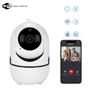 Smart Security Camera，1080P HD Indoor WiFi Monitor with AI Human Detection & Auto Tracking, Color Night Vision, Two-Way Audio Pet Cam, Cloud & SD Support，providing a reliable home night vision surveillance solution, Wireless Surveillance Camera