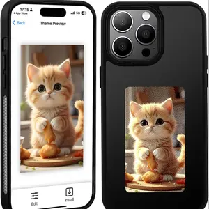 AI Smart 4 Color Ink Screen Protective Phone Case, 1 Count NFC Personalized Projection Color DIY Ink Screen Phone Case, Phone Accessories for iPhone Series