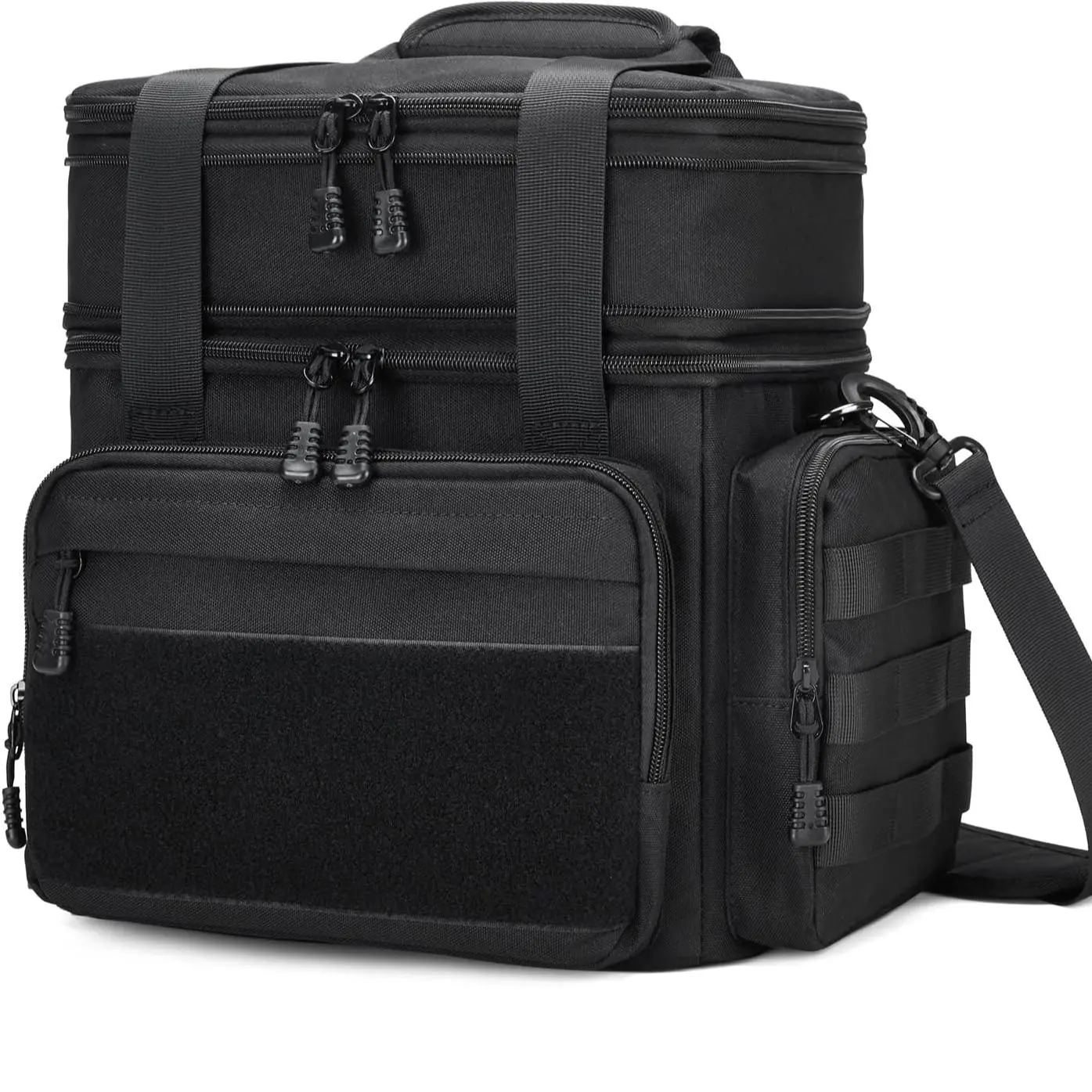 Expandable Large Tactical Lunch Box for Adults - Durable Insulated Lunch Bag with Shoulder Strap, 20-Can/16L Soft Cooler for Work, Outdoor Activities
