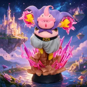 Statue model DBZ Magic Man BuuPVC Statue-double energy ball luminous special effects, suitable for home decoration, the ultimate surprise birthday gift for DBZ fans.