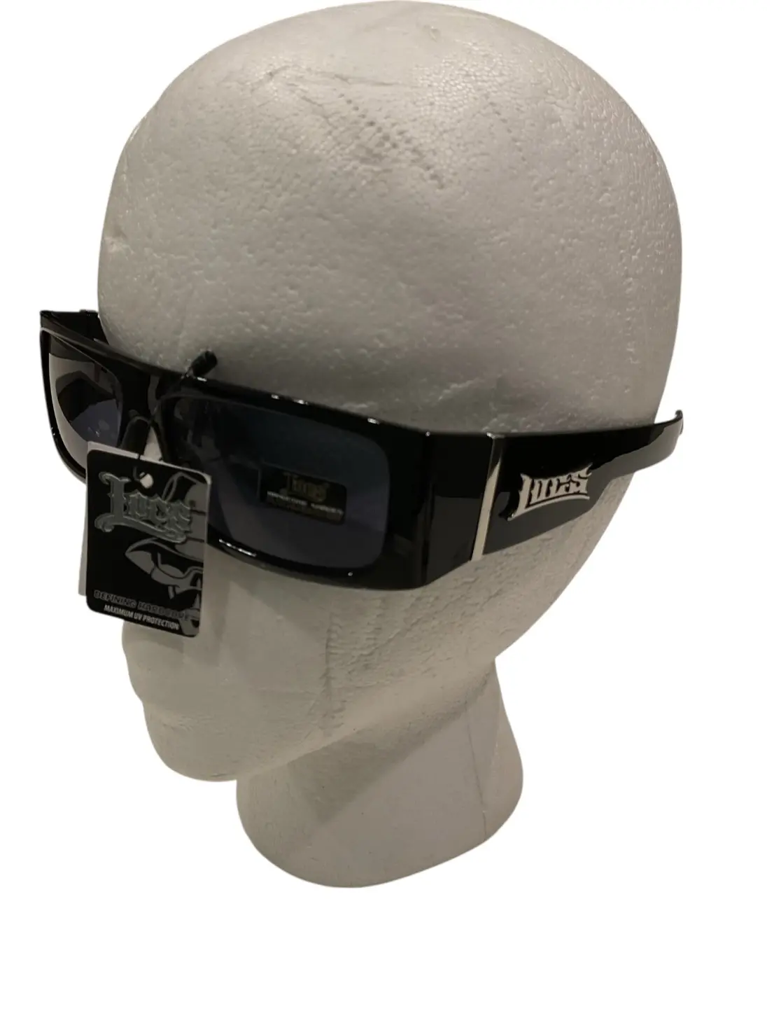 Locs OG Hardcore Gangster Dark-Lensed Men's Sunglasses - Aesthetic Biker UV Protection Sunglasses, Aesthetic Men's Sunglasses