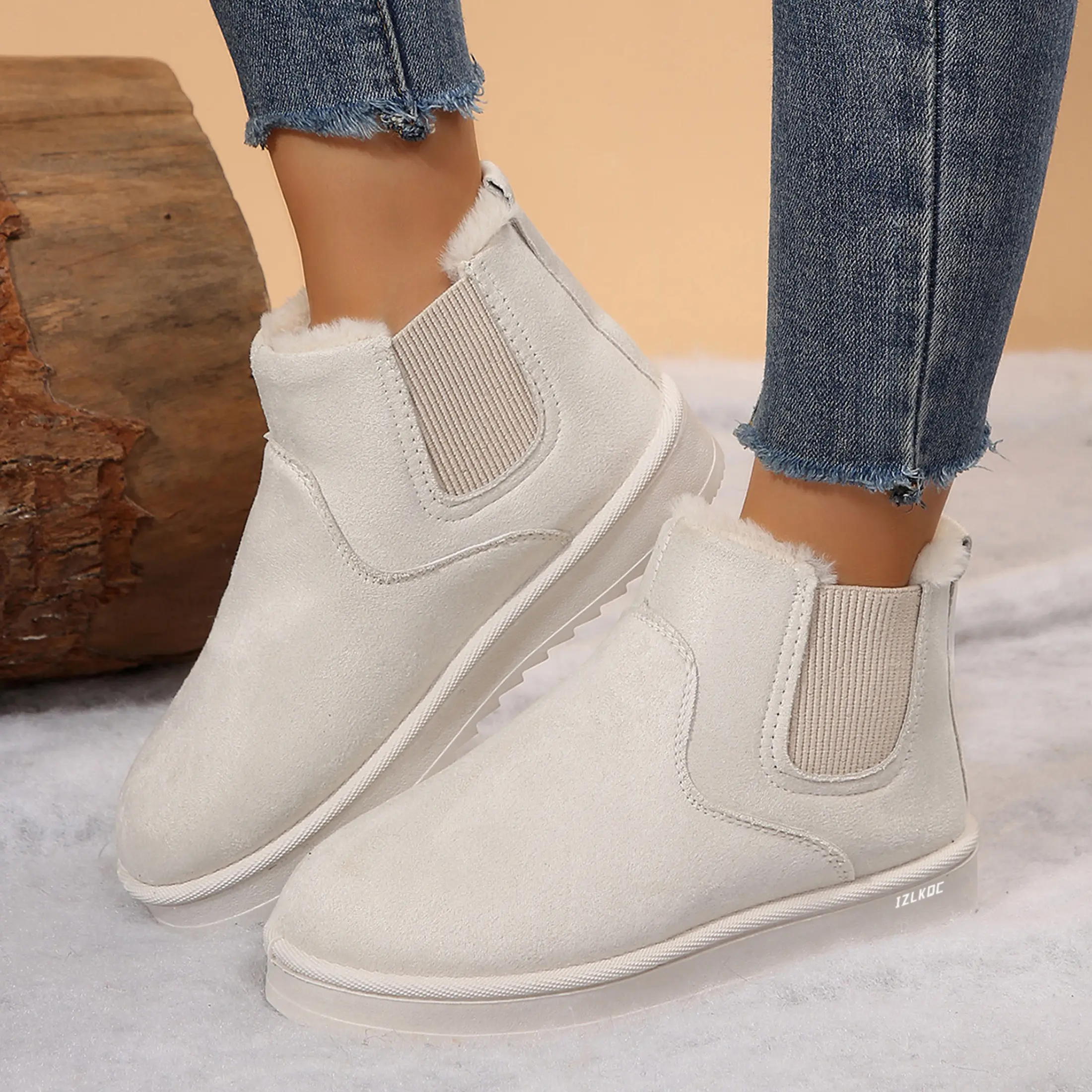 Women's Anti-Slip Snow Boots Plush Lined Indoor Outdoor Shoes for Cozy Winter Comfort Shoes Footwear