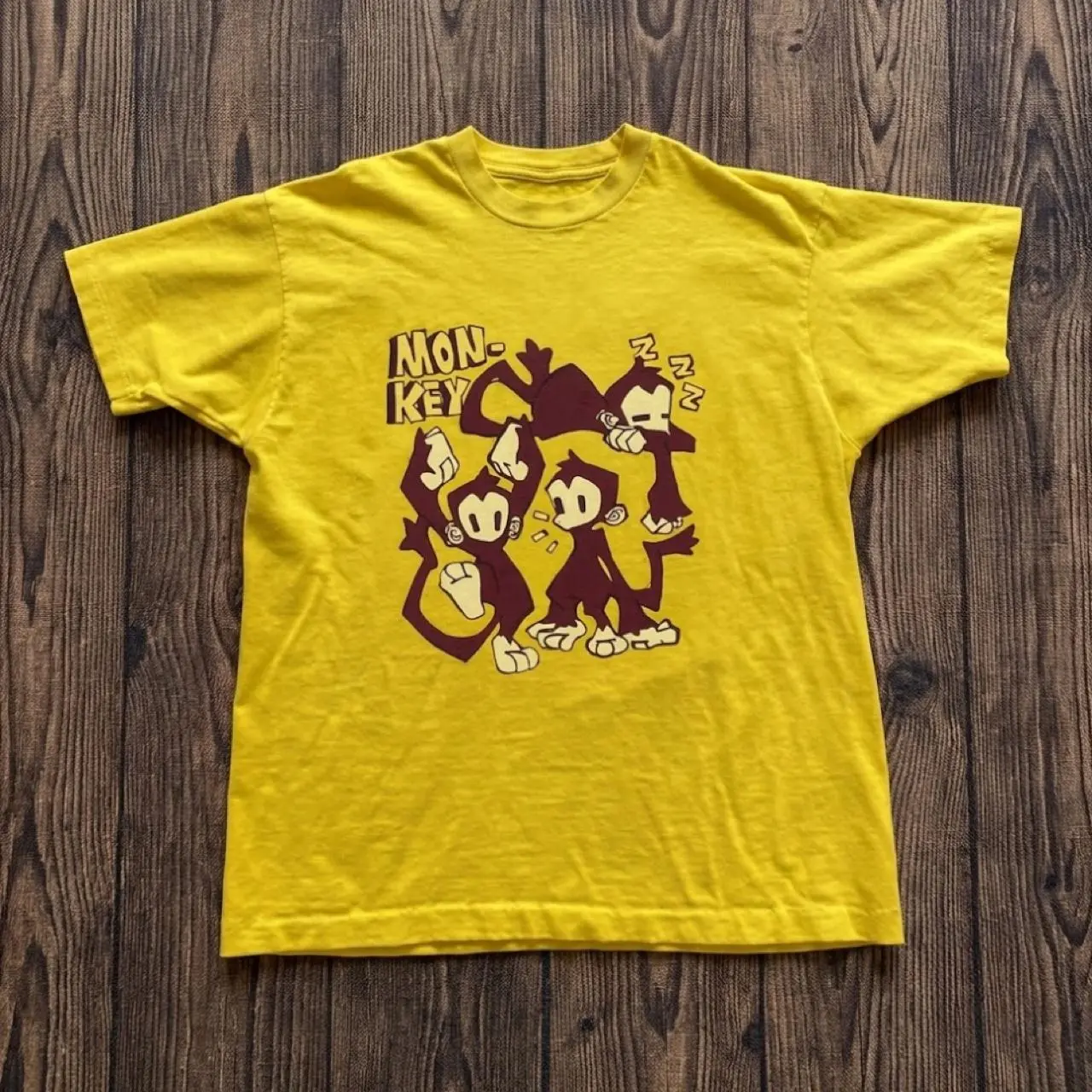 Monkey Tee with three cartoon monkeys Baby tee ,Gift For Woman