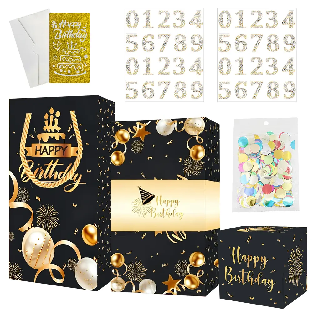 1 Set Cash Gift Surprise Explosion Box – Pop Up Money Gift Box for Birthday Graduation Wedding Anniversary Christmas, Fun DIY Gift for Men Women