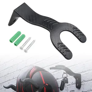 Motorcycle Helmet Holder, Wall Mounted Motorcycle Helmet Holder, Universal Helmet Hook, Helmet Hanger Stand for Caps, Wall Rack, Organiser, Wall Mount Organizer