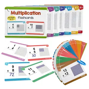 85 Pcs Thickened Math Multiplication Practice Tools, Reusable Erasable Flashcards, Interactive Learning Aids, Visual Learning Tools for Kids Ages 6-12