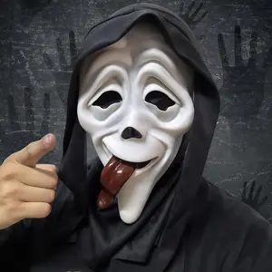 Ghost Mask, Scary Movie Character Headgear, Party Props, Halloween Pranks Accessory, Roleplay Decor, Party Event Props, Realistic Mask