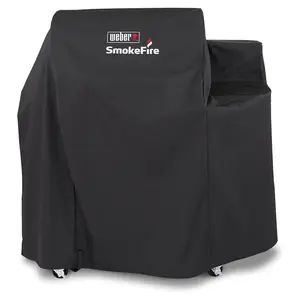 Weber SmokeFire EX4 Wood Pellet BBQ Grill Heavy Duty Polyester Cover, Black