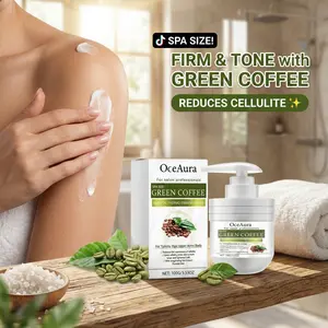 Green Coffee Bean Oil Thermo Firming Body Lotion Caffeine Infused Collagen Cream Moisturizer for Women Spa Size 100g Travel Size