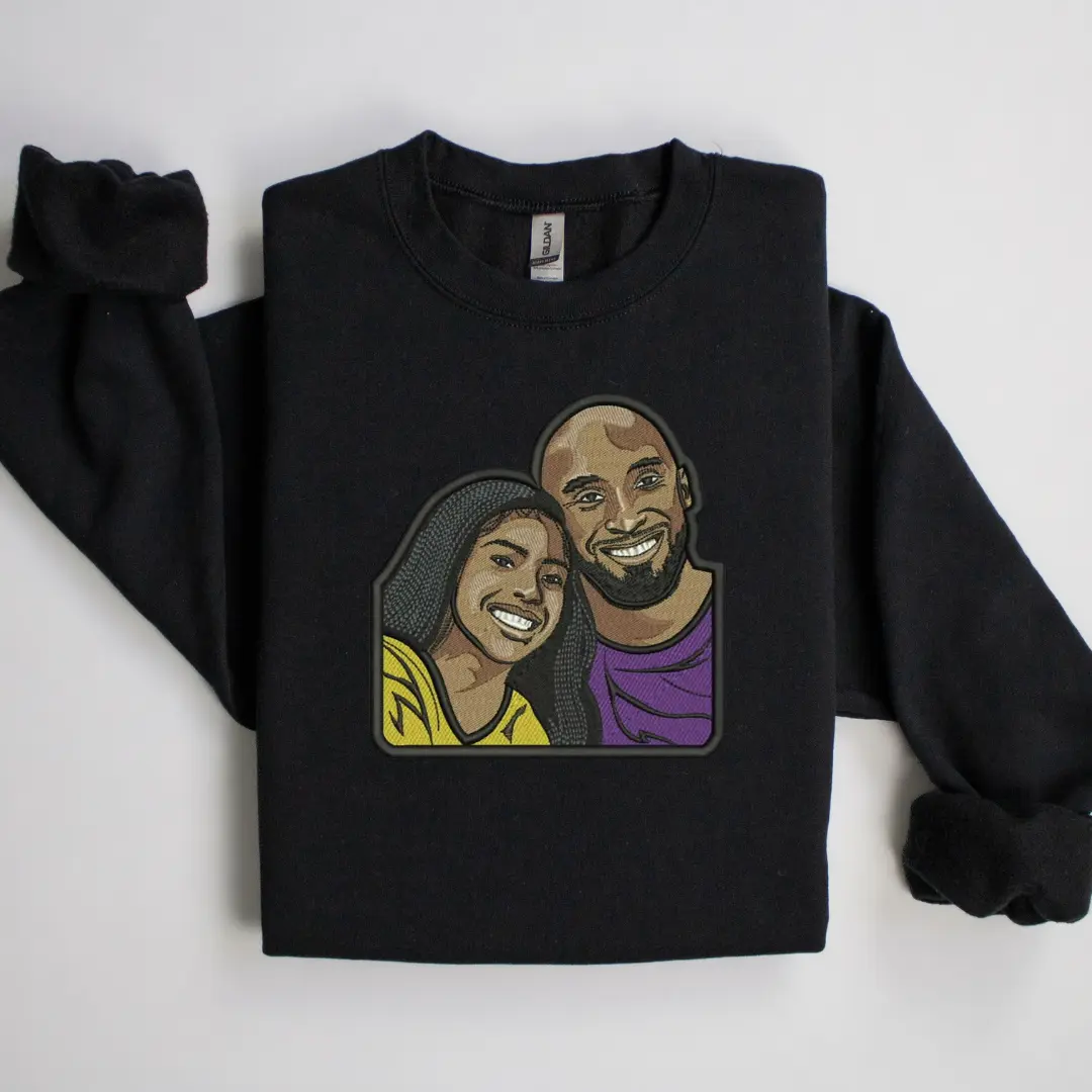 Kobe Gigi Bryant Embroidered Sweatshirt Hoodie Sweaters Tops Unisex Pullover Man
