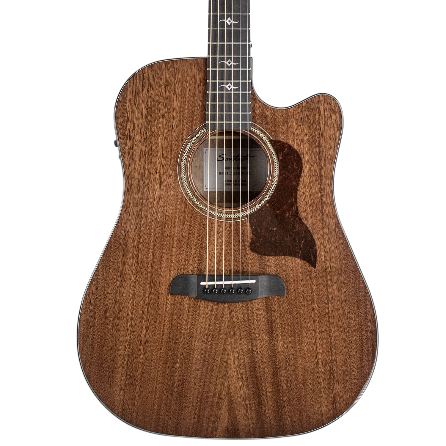 Sawtooth Mahogany Series Dreadnought Cutaway Acoustic Electric Guitar with Mahogany Back and Sides