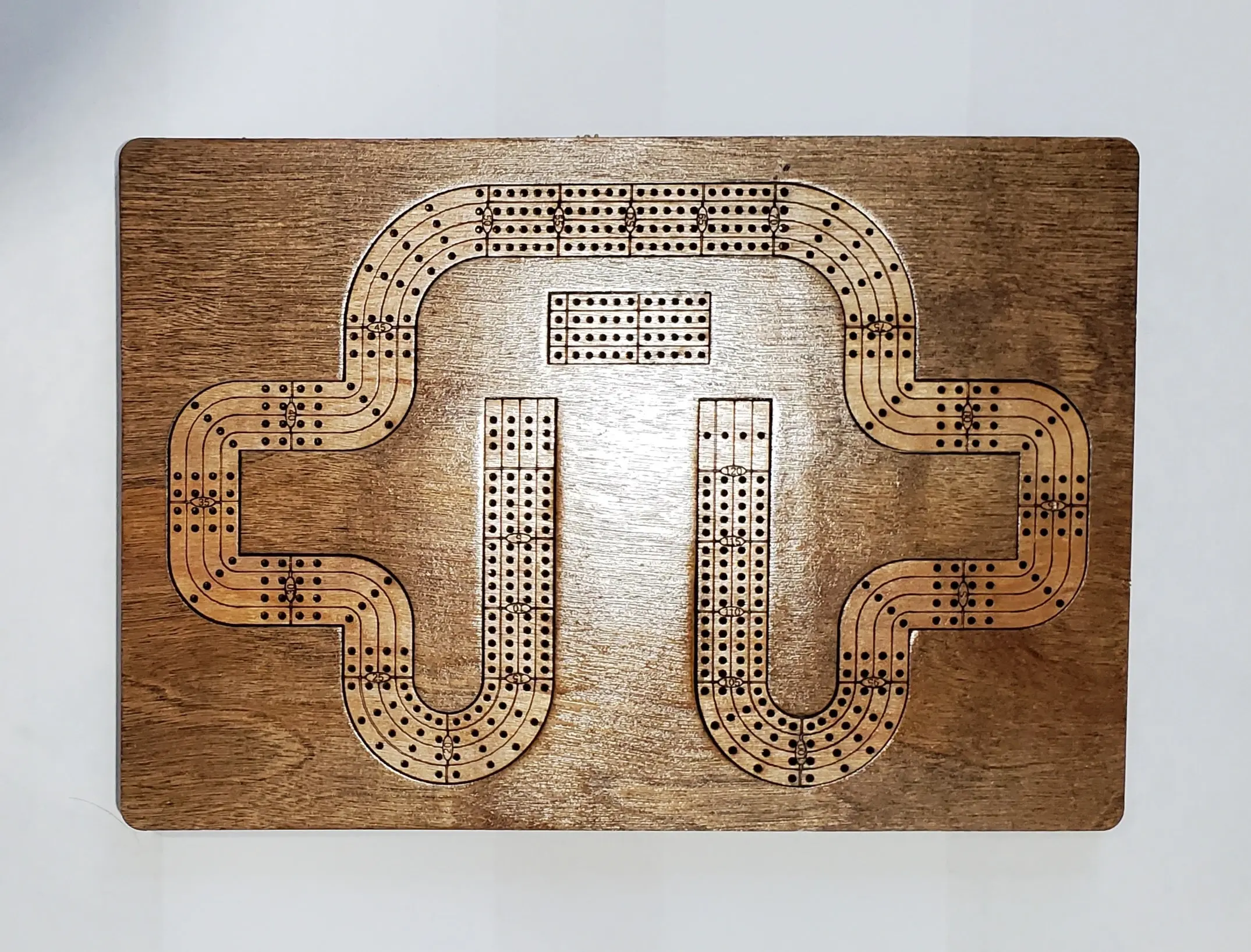 Travel Sized 4 Lane Cribbage Board - 1