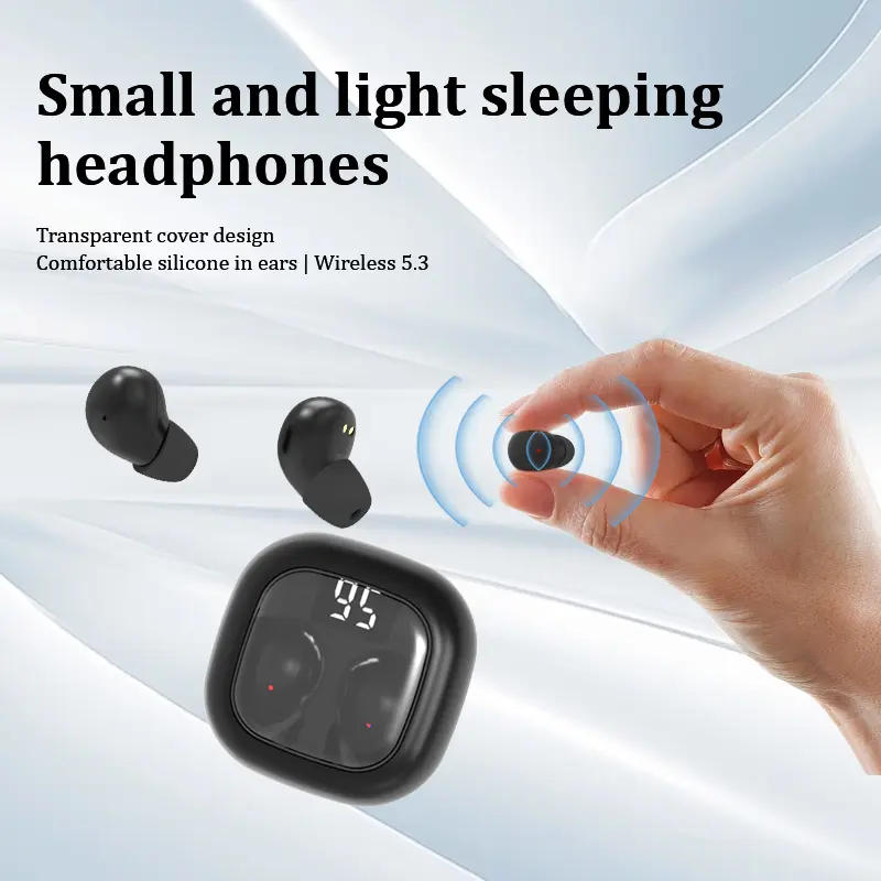 Mini Invisible Sleep Headphones Sleep Earbuds for Side Sleepers Sleepbuds Comfortable Noise Blocking Bluetooth 5.4 Wireless Headphones for Sleeping Driving hifi stereo