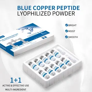 Blue Copper Peptide Freeze-Dried Powder Set, Skincare Serum, Smooth Moisturizing Care, Liquid Form, Single Item Pack