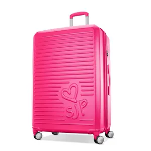 Sarah Jessica Parker Signature Hardside Expandable Large Checked Spinner Suitcase - Candy