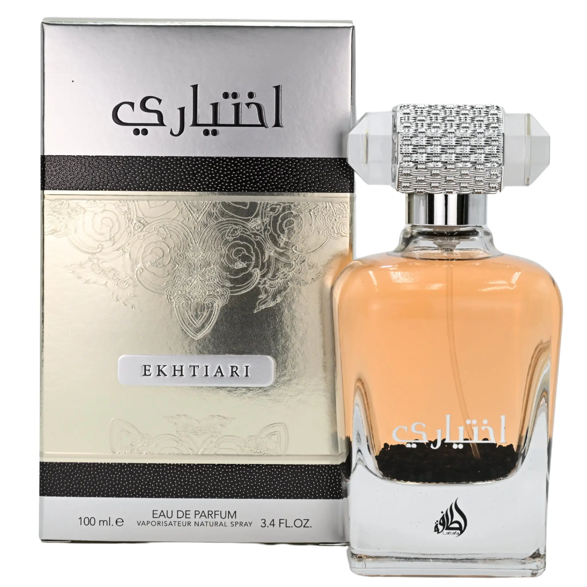 Lattafa Ekhtiari Genderless Concentrated EDP Spray Fragrance - 3.4 fl oz, Citrus Floral Fruit-Based Elevated Unisex Perfume, Mandarin Orange Notes, Soft Elegant Fresh Scent, Day-Evening Use, Subtle Charm, New Box, Citrus Floral Fragrance