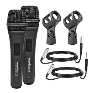 5Core XLR Microphone 2Pcs Dynamic Mic Karaoke Singing Studio Mics Handheld Microfono