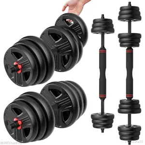 Adjustable Dumbbells, 20/30/40/55/60/70/80/90lbs Free Weight Set with Connector, 2 or 3 in 1 Dumbbells Used as Barbell, Kettlebells, Fitness Exercises for Home Gym Suitable for Men/WomenPulseTrail5AB10TitanFix