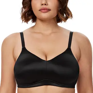 Wingslove Comfort Minimizer Bras for Women Soft Seamless Wireless Full Coverage Bra with Crisscross Straps