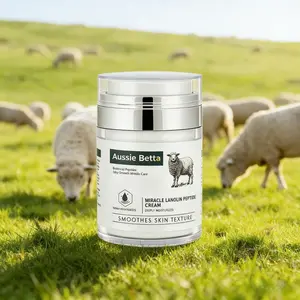 Aussie Betta Miracle Lanolin Peptide Cream Anti-Aging Moisturizer with Shea Butter & Multi-Peptide Complex for Deep Hydration & Sensitive Skin Smoothing - Hydrate