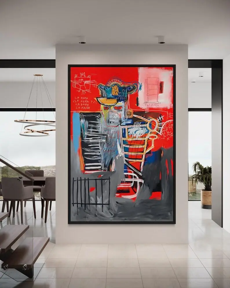 Jean Michel Basquiat La Hara 1981, Canvas Wall Art, Poster Print – Street Art Fusion, Contemporary Home & Office Decor