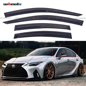 2021-2024 Lexus IS300/IS350/IS500 All Models 4-Piece Acrylic Window Visors/Sun Shades/Air Deflectors