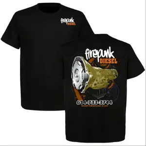 Firepunk Diesel Golden Transmission T-Shirt, Drag Racing Performance Graphic Tee, Diesel Enthusiast Shirt for Men Women, Automotive Streetwear Casual Outfit Soft Cotton Muscle Car Gift Style