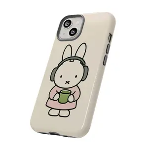 Miffy Matcha iP Case, Cute Phone Case, Funny Gift, Gift for Women, Mom, Sister, Friend, Him/ Her, Birthday - iP Xr, 11, 12, 13, 14, 15, 16, 17, S21, 22, 23, 24, 25 - Tough Case, MagSafe Case, Phone Case