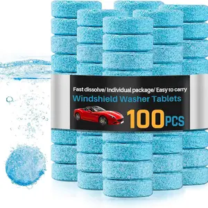 Car Windshield Washer Tablets - Washer Fluid Tablets Glass Cleaner Concentrate Car Windshield Wiper Fluid Car Cleaner Automotive Glass Cleaner