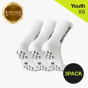 Youth/XS Anti-Slip Tennis Socks - 3 Pack