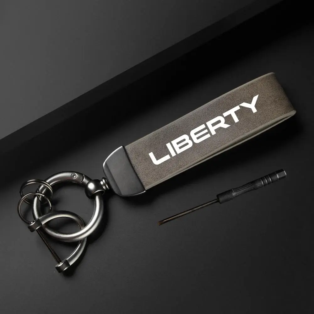 Car Keychain, PU Leather Car Keychain, Simple Design Car Interior Decoration Accessories for Jeep Liberty, Stylish Keychain, Car Key Chains