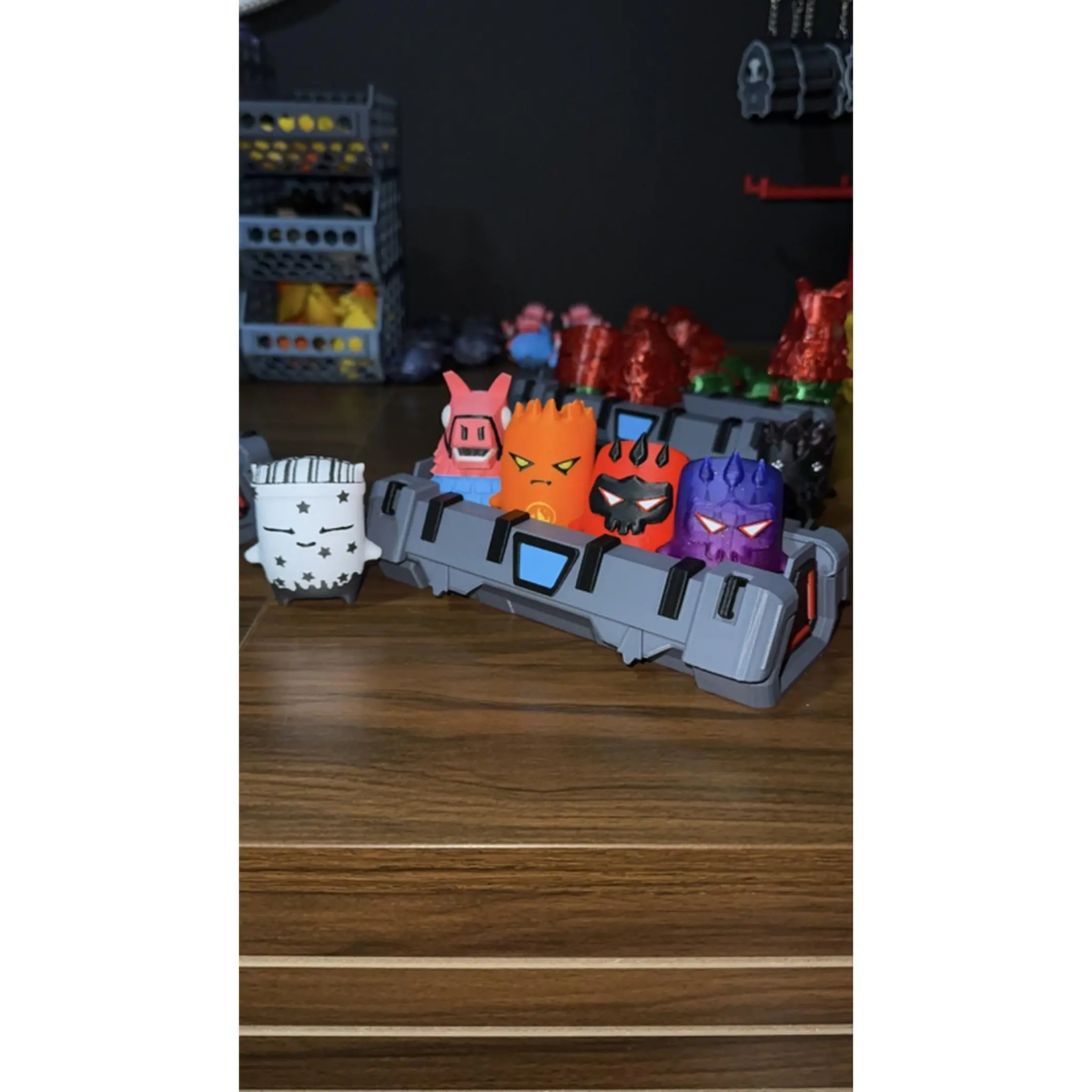 Colorful Sprite Collectible Crate with Art Toy Figurines for Fun Playtime