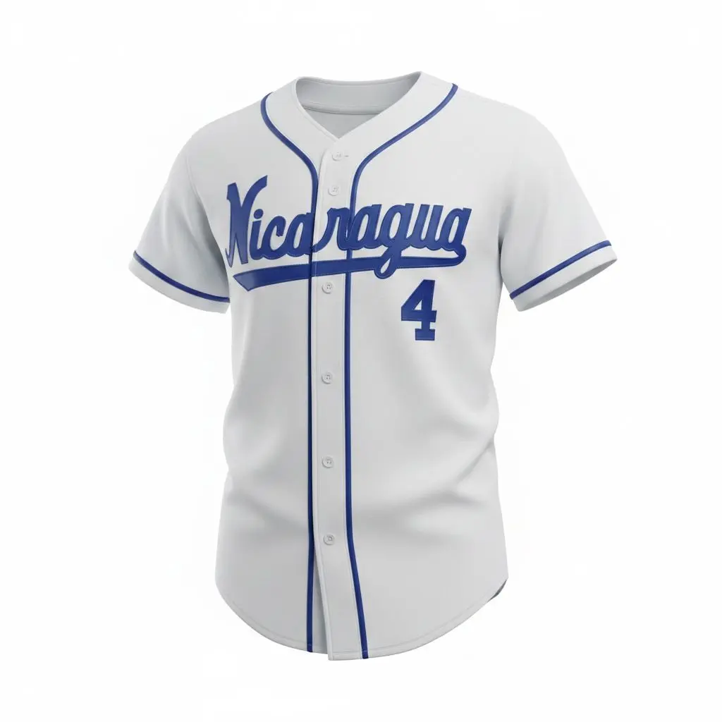 Nicaraguan Baseball Jersey , unisex,  Trim Printed Numbers Various Sizes and colors, for Athletic Outfit Sport Outdoor Clothing Sportswear, men´s basseball top