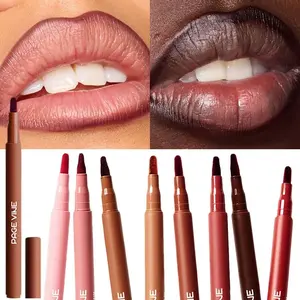 Velvet Brown   Pencil Nude  Waterproof Non-stick Cup Cherry Red    Contour Pen Lipstick Makeup For Woman Brenay Birthday Lipgloss flipping Nourishing 3-in-1  Glaze soft glam Semi-Permanent Matte Lip Liner Tattoo